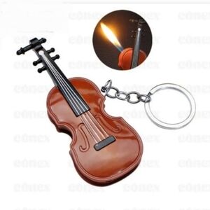 Violin-Shaped Keychain Lighter